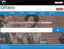 Tablet Screenshot of de.forvo.com